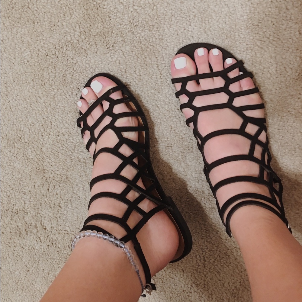 Black Brash Sandals Size 8